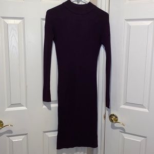 Kaisley Maroon/ Plum Sweater MIDI Dress Sz XS